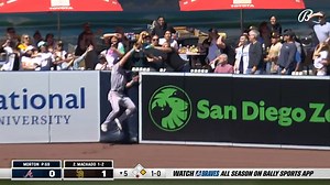 ROBBERY ALERT ‼️ Sam Hilliard robs Manny Machado of a home run 🤯 | FanDuel Sports Network South