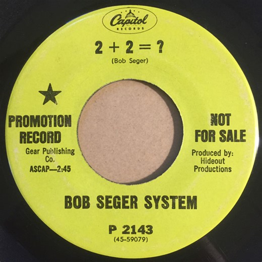 Bob Seger System - 2   2 = ? / Death Row