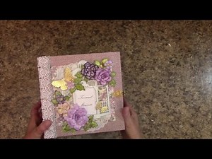 PART 3 TUTORIAL 8 X 8 MINI ALBUM WITH MULBERRY KISSES PAPER - DESIGNS BY SHELLIE