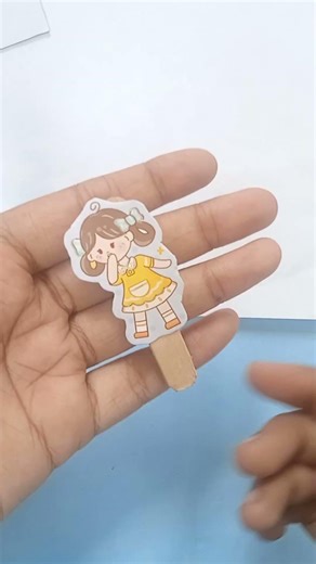 DIY Pop stick craft paper clip #diy #paperclip @tahhiaart