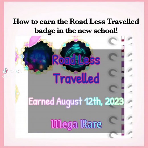 Tutorial on how to get the Road Less Travelled secret badge in the Royale High new school!! Hope this helps! 💗 #royalehigh #royalehighroblox #royalehighvideos #royalehightrading #royalehightiktok #royalehighcontent #royalehighoutfits #royalehighhalo #royalehighfyp #fypシ #fy #fyp #rhnewschool #campus3rh #campus3chestlocations #royalehighbadge #royalehighbadgetutorial #royalehighbadges #roblox #robloxfypシ #royalehighupdate