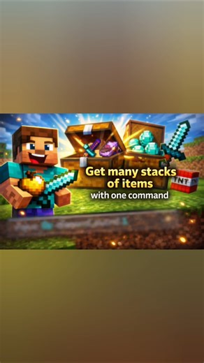 Get STACKS of Items with ONE Command! 😱 (Minecraft) #minecraft #gaming