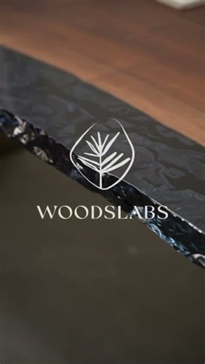 Wood Slabs | Live-Edge Black Walnut Table with Epoxy Resin
