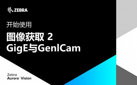 图像获取 2 - GigE与GenlCam---斑马技术Aurora Vision视觉软件教程