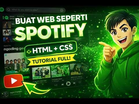 part 1 buat web SPOTIFY dengan HTML & CSS