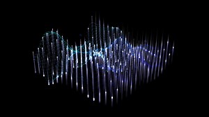 Download Sound wave 3D diagram technology looping background for free