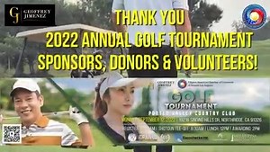 The Geoffrey Jimenez Group of Companies, in collaboration with the Filipino American Chamber of Commerce of Greater Los Angeles, thanks all the Sponsors, Donors, and Volunteers who made the 2022 Annual Golf Tournament last September 12, 2022, at Porter Valley Country Club, Northridge CA... 𝗮 𝗕𝗜𝗚 𝗦𝗨𝗖𝗖𝗘𝗦𝗦! A fun day in the green for golf and networking to raise funds for its chosen beneficiaries (JIR Foundation, St. Vincent Meals on Wheels, and Chamber's Entrepreneur Empowerment Program