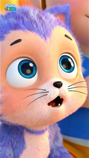 Kids Learn To Sharing Is Good Milk With Cat | Sharing Is Caring | Baby Cartoon #shorts #kidssongs