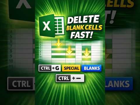Delete Blank Cells in Excel Instantly ⚡ (CTRL + G Trick!)