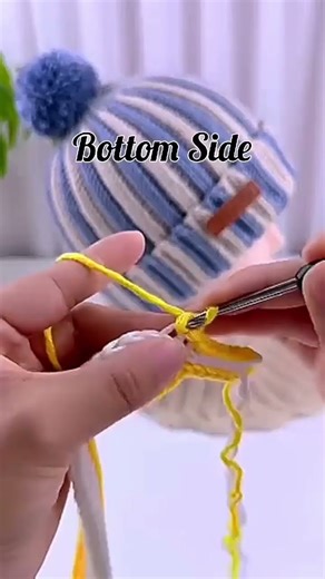 Crochet Hat Stitch Full Tutorial 👒 #knitting #handmade #crochetpattern #crocheting #diy