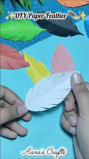 ✨ DIY Paper Feather | Easy & Beautiful Craft Idea 🪶 #shorts #diy #papercraft #artandcraft
