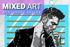 Mixed Art Photoshop Action 32823348 - FreePSDvn
