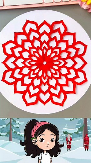 Paper Craft Ideas on Instagram: "Create a stunning paper pattern with this easy origami-inspired technique! Start with a square piece of paper, fold it in half twice to form creases in the middle, then fold from the sides. Draw the pattern as shown and carefully cut along the edges. Unfold the paper to reveal a beautiful, intricate design that’s both simple and impressive. Perfect for adding a touch of creativity to your crafts!"