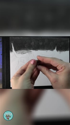 Charcoal hack you NEED to know! Erase 100% of your shading by doing this... #CharcoalArt #ArtTips #DrawingHacks #ArtTutorial #ArtTricks