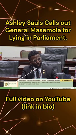 Ashley Sauls Harshly Grills General Fannie Masemola: "You Are Lying in Parliament General!" #reels #explore #viral | Sbu Makh