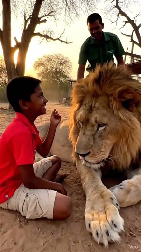 Real Footage: Lion Shows Trust to Indian Child #Shorts #Viral #Trending