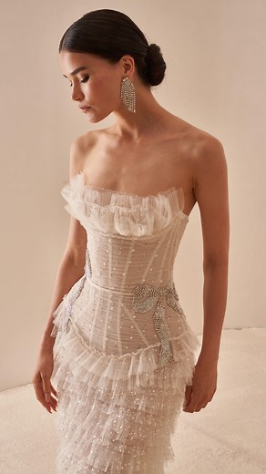 Hamda Al Fahim on Instagram: "Work in progress of “Tie The Knot” dress from our latest bridal collection. #hamdaalfahim #hamdaalfahimbridal #hamdaalfahim24 #couture #bridal"