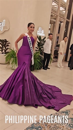 LOOK : Miss Universe 2025 semifinalist Tangia Zaman Methila of Bangladesh 🇧🇩 She's one of the most loved candidates by the media. She's one of the best dressed candidates in the 74th Miss Universe pageant in Thailand. There are a lot class, elegance, and poise with this confidently beautiful queen. She is a star and a big name in her country but she went to the Miss Universe 2025 competition with lots of pride, honor, and humility giving her best in proudly representing her country to the glob