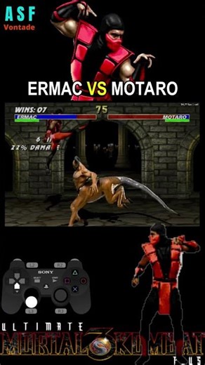 ERMAC VS MOTARO UMK3 PLUS #umk3 #arcade #retrogames