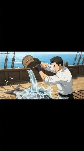 Cooking on a pirate ship hits different 🍖🍺 #shorts #animefood #satisfying #animation