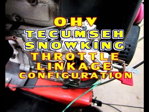 OHV Tecumseh Throttle Linkage Configuration On Snowking Engines