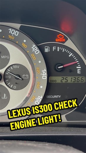 Lexus IS300 Check Engine Light Troubleshooting Guide