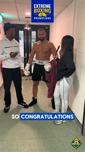Illuminate.Ireland on Instagram: "@loicyrn & @sofia_marrini talking with @slugger_1_ who describes his first fight as a “Warm up” before jumping into his second fight of the night,due to a late pull out,but explains that “This (Boxing) is my meal and I want to eat it up,that’s it”🍔 A great night of boxing in @stperegrinesgaa club,Blanchardstown,Dublin 15📍 Presented by: @extremeboxingpromotions26 Sponsored by: @illuminate.ireland & @cloverfightwear Media team styled by: @supremebeingofficial"