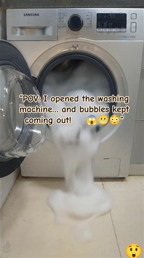 “POV: My Washing Machine Started Making Endless Bubbles! 🫧😲😬😱”