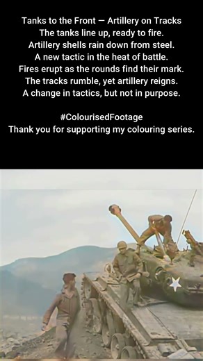 Tanks to the Front US Tank Crews as Artillery 1950 Korean War #ColourisedHistory