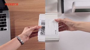 MUNBYN Label Holder for Rolls and Fanfold Labels, Thermal Sticker Holder for Desktop Thermal Printer, Accessory Supplies for Home, Office, Small Business