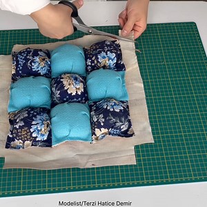 how to sew a patchwork cushion | Modelist/Terzi Hatice DEMİR