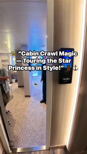 🌟 Cabin Crawl Magic — Touring the Star Princess in Style! 🚪⚓️ 🛳️ Ever been on a cabin crawl during a cruise? It’s one of the most fun ways to explore the ship and make new friends along the way! 😎 A big shoutout and heartfelt thank you to the Morrows for organizing the Star Princess Cabin Crawl during our unforgettable transatlantic voyage from Barcelona, Spain 🇪🇸 to Fort Lauderdale, Florida 🇺🇸! ❤️ This stunning stop — Cabin 14101 — sits right below the bridge, where Captain Gennaro Arma