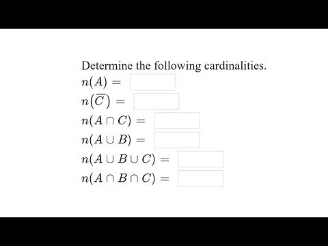 Determine Cardinality of Sets Using a Venn Diagram