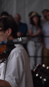 Cunningham Bird do Buckingham Nicks, live from @newportfolkfest 2024. Last year’s Newport was the first of six shows @madicunningham and I played doing our take on the eponymous debut album. Now it looks as if Stevie and Lindsay are finally re-releasing their 1973 classic. Here’s “Frozen Love” where the nervous energy and freshness of the material is palpable. Watch more on @substack. #buckinghamnicks #newportfolkfest | Andrew Bird