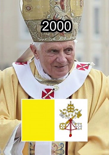 Evolution of Vatican city flag #vaticancity #flag #evolution #history #europe #fyp #shortvideo