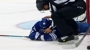Maple Leafs’ Polak gets stitches after puck to face