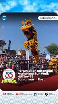 Pertunjukan Barongsai Meriahkan Fun Walk HUT ke-55 Banjarmasin Post