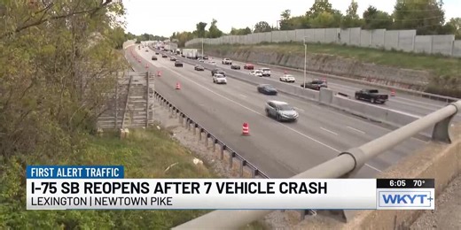 7 vehicles involved, 5 people hurt in I-75 crash