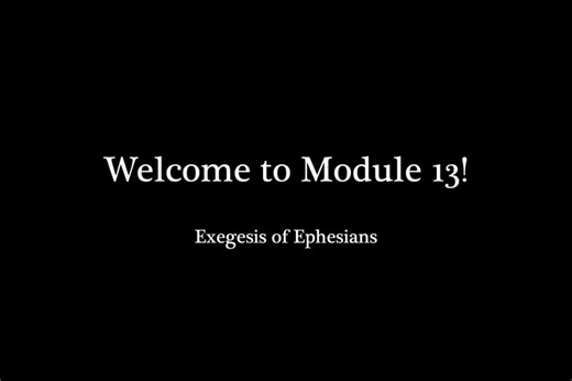Welcome to Module 13