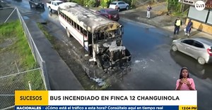 Se incendia bus de empresa bananera en Changuinola