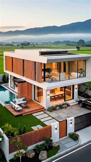Building a Dream Home in 60 Seconds #construction #modernhouse #architecture #shorts