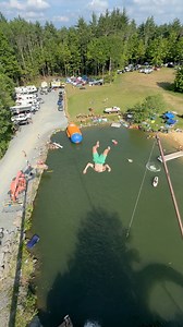 Huge gainer off a crane 🤯🔥 #cliffjumping | Tyler Ferullo