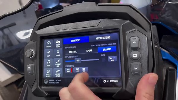 8.1K views · 161 reactions | Using Torque Link, it gives you the adjustability to change between horsepower levels on the 7s gauge for your Polaris Boost! We just downloaded the 10/20/20hp quick spool tunes. Simply press the Polaris button on the dash and choose how fast you want to go! Braaaap on! #runbmp #snowmobile #polarissnow #makingyouparts #bikemanperformance #TorqueLink #chooseyourtune | Bikeman Performance | Facebook