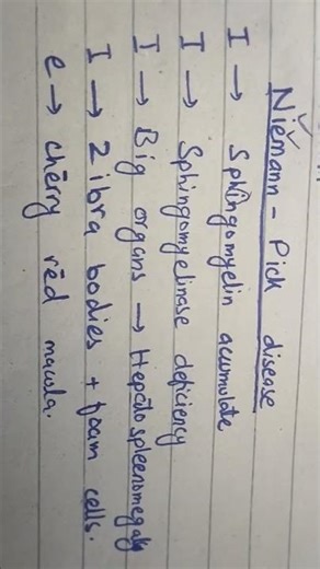 niemann pick disease#lysosomal storage disease mnemonic#sphingolipids disease mnemonic #lippincott