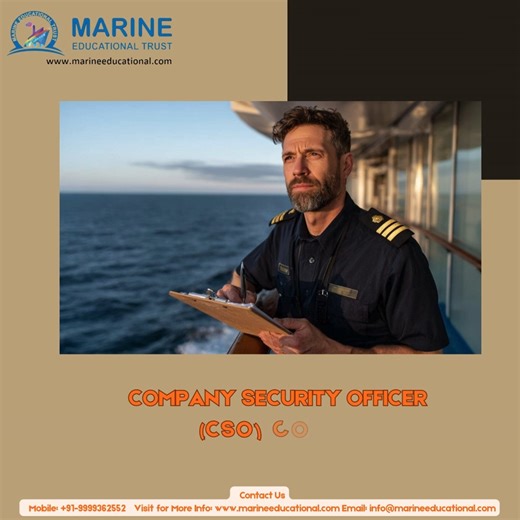 Marine EducationalTrust on Instagram: "🔐🚢 COMPANY SECURITY OFFICER (CSO) COURSE – ADMISSIONS OPEN! Lead maritime security at the company level with CSO certification. ✔ Roles & responsibilities of Company Security Officer ✔ Implement & maintain Ship Security Plans (SSP) ✔ Risk assessment, audits & security drills ✔ Coordination with SSO, PFSO & authorities ✔ As per ISPS Code & STCW requirements 📌 Become the security backbone of your fleet. 📞 Enroll now & upgrade your maritime security leader
