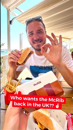 Finding the McRib in a Spanish McDonald’s!!! 🤯🍟 #mcdonalds #spain #McRib | LadBaby