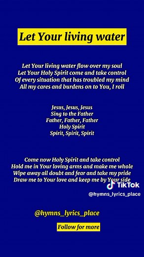Traditional Hymn with Lyrics - Let Your Living Waters Flow