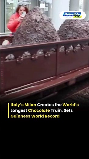 World’s Longest Chocolate Train Sets Guinness Record in Milan | Viral Food News