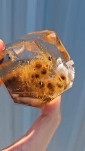 Probably the most amazing rutilated quartz we have ever seen! This magnificent piece is from Brazil and looks like a field of golden needle sunflowers!#crystals #explore #discover #sunflower #rutile | Avant Mining LLC