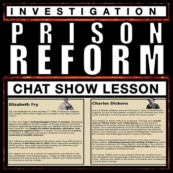 Prison Reformers Lesson | Fry, Howard & Bentham | Gr 8–12
